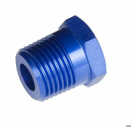 REDHORSE ADAPTER FITTING 38 Inch Pipe Female Thread To 12 Inch Male Anodized Blue Aluminum Single 912-08-06-1